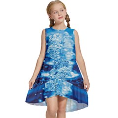 Water Blue Wallpaper Kids  Frill Swing Dress