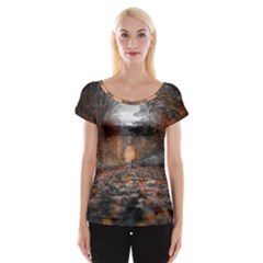 Breathe In Nature Background Cap Sleeve Top by artworkshop