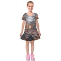 Breathe in Nature Background Kids  Short Sleeve Velvet Dress View1