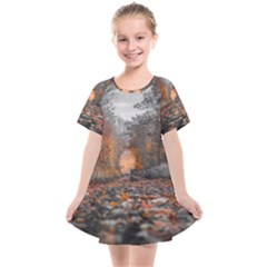 Breathe In Nature Background Kids  Smock Dress by artworkshop