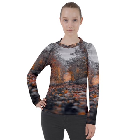 Breathe In Nature Background Women s Pique Long Sleeve Tee by artworkshop