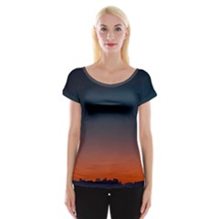 Sky Gradient Cap Sleeve Top by artworkshop