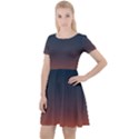 Sky gradient Cap Sleeve Velour Dress  View1