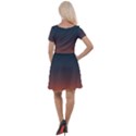 Sky gradient Cap Sleeve Velour Dress  View2