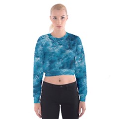 Blue Water Speech Therapy Cropped Sweatshirt by artworkshop