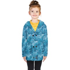 Blue Water Speech Therapy Kids  Double Breasted Button Coat by artworkshop