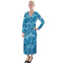 Blue Water Speech Therapy Velvet Maxi Wrap Dress View1