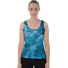 Blue Water Speech Therapy Velvet Tank Top by artworkshop