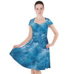 Blue Water Speech Therapy Cap Sleeve Midi Dress