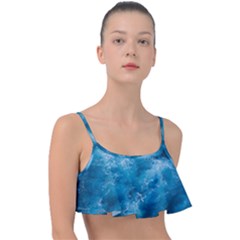 Blue Water Speech Therapy Frill Bikini Top by artworkshop