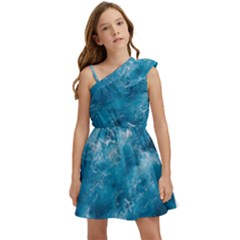 Blue Water Speech Therapy Kids  One Shoulder Party Dress by artworkshop