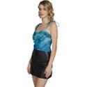 Blue Water Speech Therapy Flowy Camisole Tie Up Top View2