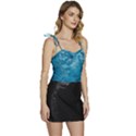 Blue Water Speech Therapy Flowy Camisole Tie Up Top View3