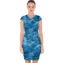 Blue Water Speech Therapy Capsleeve Drawstring Dress  View1