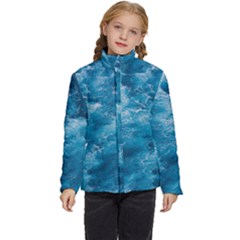 Blue Water Speech Therapy Kids  Puffer Bubble Jacket Coat by artworkshop