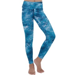 Blue Water Speech Therapy Kids  Lightweight Velour Classic Yoga Leggings by artworkshop