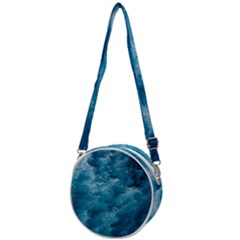 Blue Water Speech Therapy Crossbody Circle Bag by artworkshop