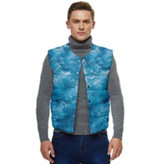 Blue Water Speech Therapy Men s Short Button Up Puffer Vest	