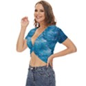 Blue Water Speech Therapy Twist Front Crop Top View2