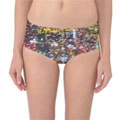 Water Droplets Mid-waist Bikini Bottoms by artworkshop