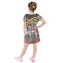 Water Droplets Kids  Short Sleeve Velvet Dress View2