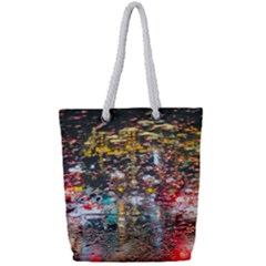 Water Droplets Full Print Rope Handle Tote (small) by artworkshop