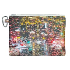 Water Droplets Canvas Cosmetic Bag (xl) by artworkshop