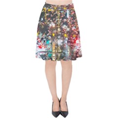 Water Droplets Velvet High Waist Skirt by artworkshop