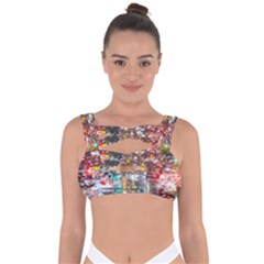 Water Droplets Bandaged Up Bikini Top