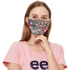 Water Droplets Fitted Cloth Face Mask (adult) by artworkshop