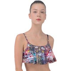 Water Droplets Frill Bikini Top by artworkshop