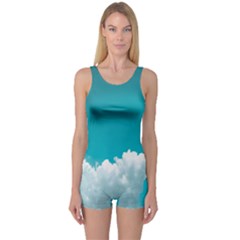 Clouds Hd Wallpaper One Piece Boyleg Swimsuit by artworkshop