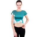 Clouds hd wallpaper Crew Neck Crop Top View1