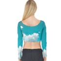 Clouds hd wallpaper Long Sleeve Crop Top View2