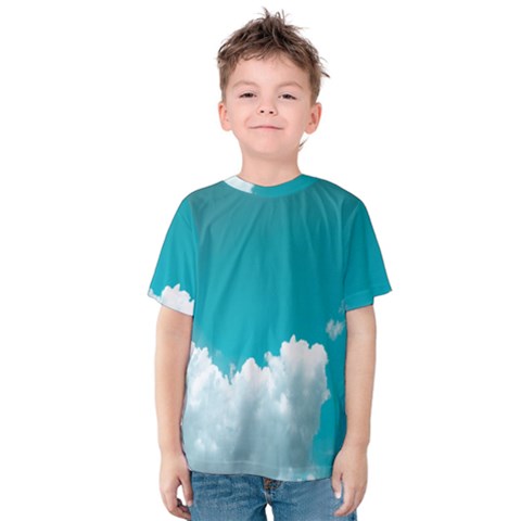 Clouds Hd Wallpaper Kids  Cotton Tee by artworkshop