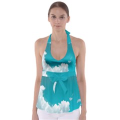 Clouds Hd Wallpaper Babydoll Tankini Top