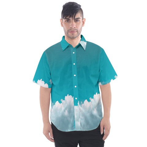 Clouds Hd Wallpaper Men s Short Sleeve Shirt by artworkshop