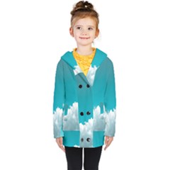 Clouds Hd Wallpaper Kids  Double Breasted Button Coat by artworkshop