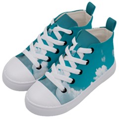 Clouds Hd Wallpaper Kids  Mid-top Canvas Sneakers by artworkshop