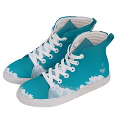 Clouds Hd Wallpaper Women s Hi-top Skate Sneakers by artworkshop