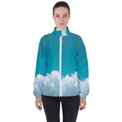 Clouds Hd Wallpaper Women s High Neck Windbreaker by artworkshop