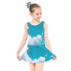 Clouds Hd Wallpaper Kids  Skater Dress Swimsuit