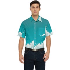 Clouds Hd Wallpaper Men s Short Sleeve Pocket Shirt  by artworkshop