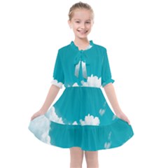 Clouds Hd Wallpaper Kids  All Frills Chiffon Dress by artworkshop