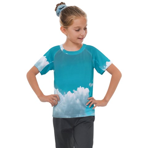 Clouds Hd Wallpaper Kids  Mesh Piece Tee by artworkshop