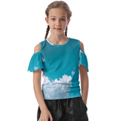 Clouds Hd Wallpaper Kids  Butterfly Cutout Tee by artworkshop