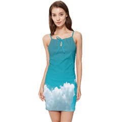 Clouds Hd Wallpaper Summer Tie Front Dress by artworkshop