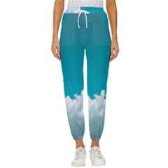 Clouds Hd Wallpaper Cropped Drawstring Pants by artworkshop