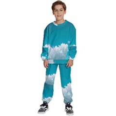 Clouds Hd Wallpaper Kids  Sweatshirt Set