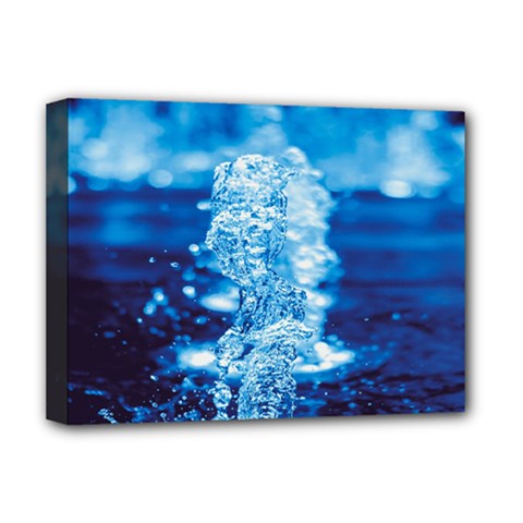 Water Blue Wallpaper Deluxe Canvas 16  X 12  (stretched)  by artworkshop